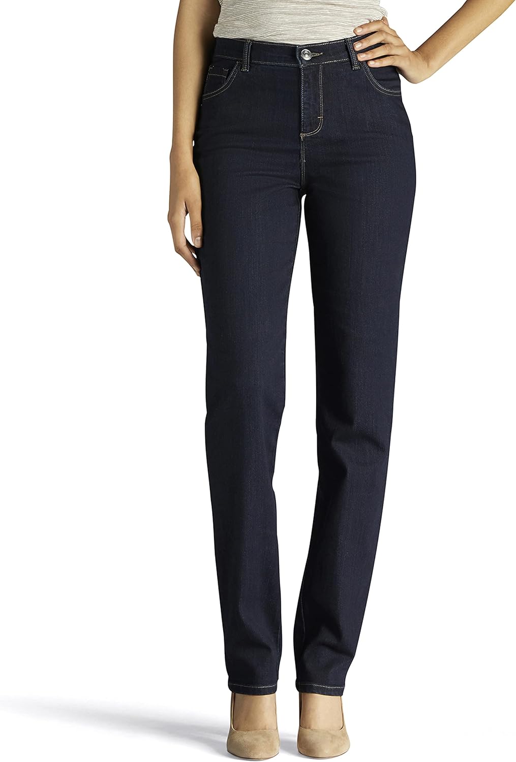 womens Instantly Slims Classic Relaxed Fit Monroe Straight Leg Jean Jeans – image 5