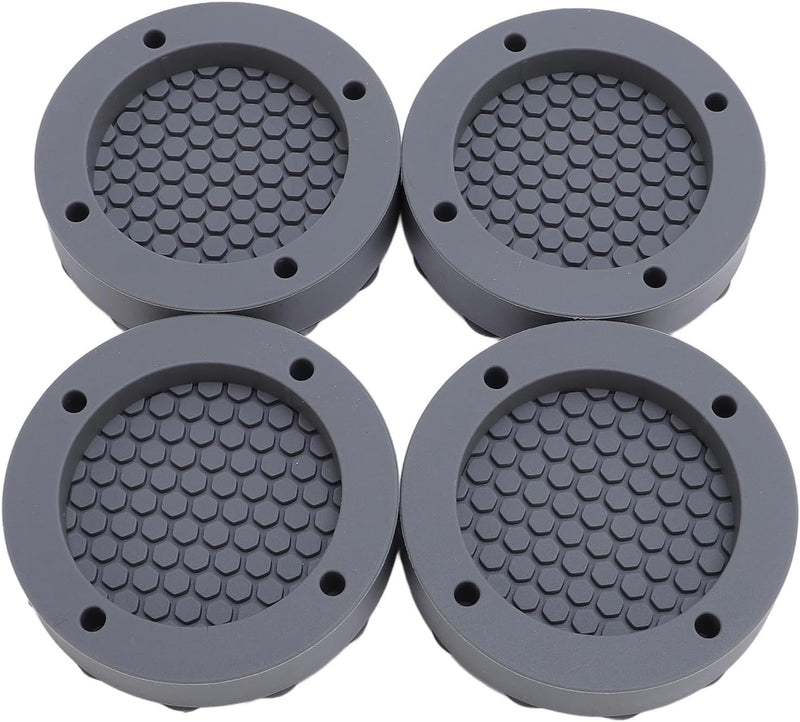 Anti Vibration Pads for Washing Machine, Washer Dryer Pedestals Fits All Machines, Stops Washer Dryer Moving and Prevents Noise, 4Pcs Silicone Washer Dryer Support Foot Pads (Grey)