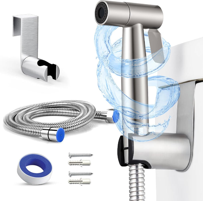 SPAULD Handheld Toilet Bidet Sprayer, Jet Sprayer Kit, Muslim Shower for Toilet, Shattaf, Stainless Steel Faucet Bidet Sprayer Set, Healthy diaper for Sprayer toilet
