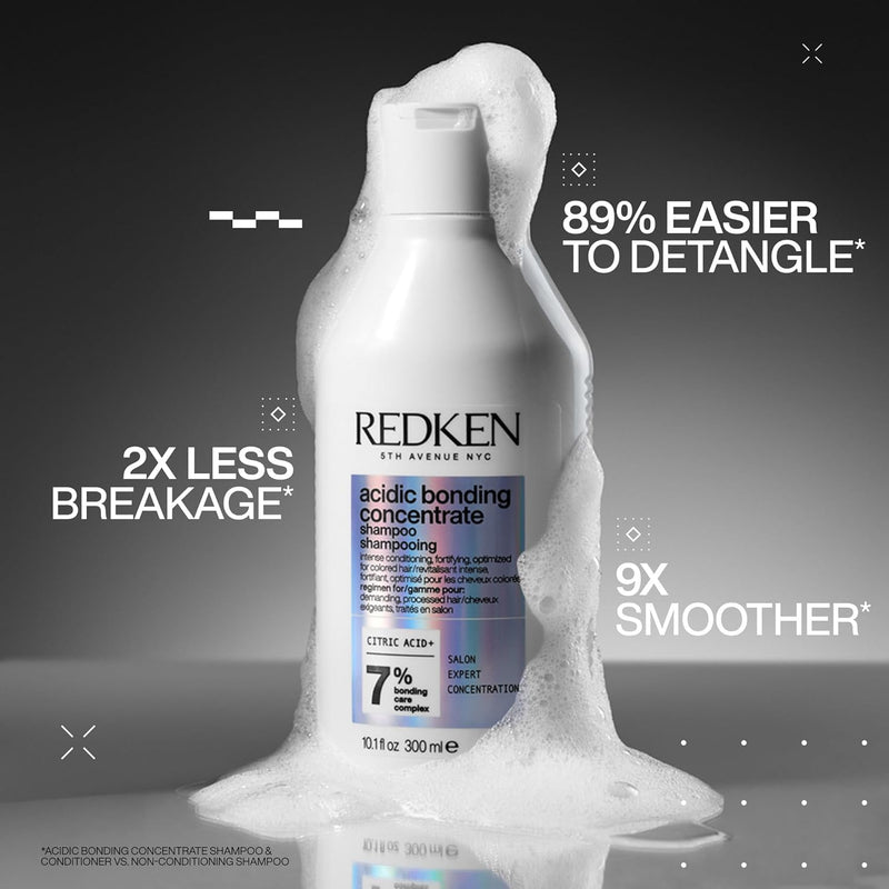 Acidic Bonding Concentrate Shampoo For Damaged Hair Repair Strengthens and Repairs Weak and Brittle Hair Sulfate-Free With Citric Acid 300ml - 300ml