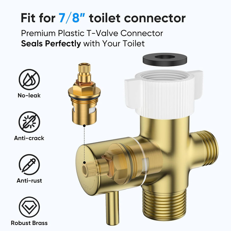 Arofa Black Bidet Sprayer, Handheld Bidet Sprayer for Toilet - Bidets for Existing Toilets Adjustable Water Pressure Control with Bidet Hose, Cloth Diaper Bidet Toilet Sprayer for Baby/Feminine Wash