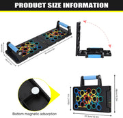 Home Workout Equipment Push Up Board 24 in 1 Multi-Functional Pushup Bar System Fitness Floor Chest Muscle Exercise Professional Equipment Burn Fat Strength Training Arm Men & Women Weights - Standard