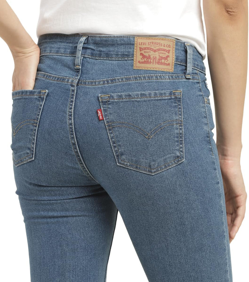Levi's A7090-0001 Women's Mid Rise 711 Skinny Jeans, Ebony Black Size 26W/28L
