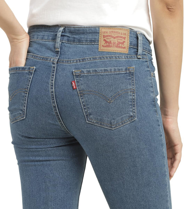 Levi's A7090-0001 Women's Mid Rise 711 Skinny Jeans, Ebony Black Size 26W/28L