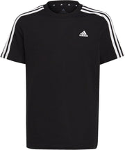 Unisex Child Essentials 3-Stripes Cotton T-shirt - Black/White