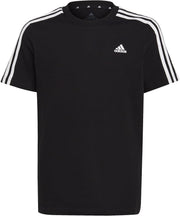 Unisex Child Essentials 3-Stripes Cotton T-Shirt - Black/White