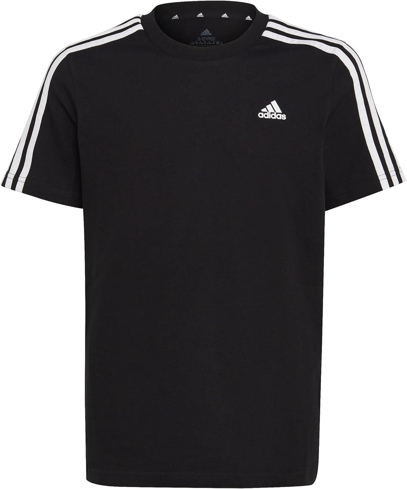 Unisex Child Essentials 3-Stripes Cotton T-Shirt - Black/White
