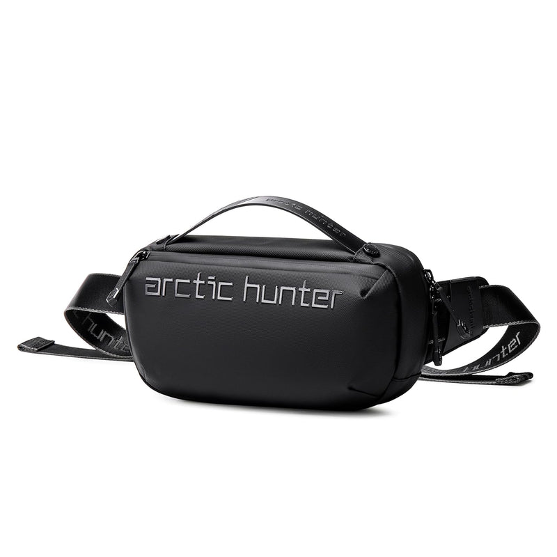 Arctic Hunter Cross Body Travel Sling Bag Water Resistant Anti-Theft Tough Men Series Unisex Messager Shoulder bag, Y00020 (Black), 26 x 5 x 15 cm, Y00020-AH_BLK