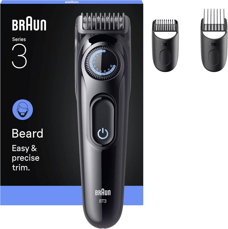Braun Body Groomer Series 3, BG 3530 with 3+ Accessories, Extra Skin Protection, 80 Min Battery Life, Gentle Shaving & Trimming, Waterproof, Designed in Germany - Grey - BT 3520