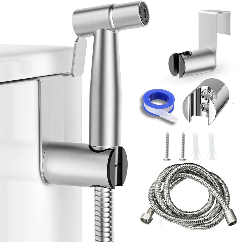 Junaris Shattaf Set Handheld Bidet Spryer for toilet | 304 Grade Stainless Steel Bathroom Jet Spray Set Features: Heavy-duty and durable, 150cm BLACK