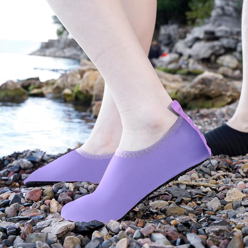 JOTO Water Shoes for Women Men Kids, Barefoot Quick-Dry Aqua Water Socks Slip-on Swim Beach Shoes for Snorkeling Surfing Kayaking Beach Walking Yoga