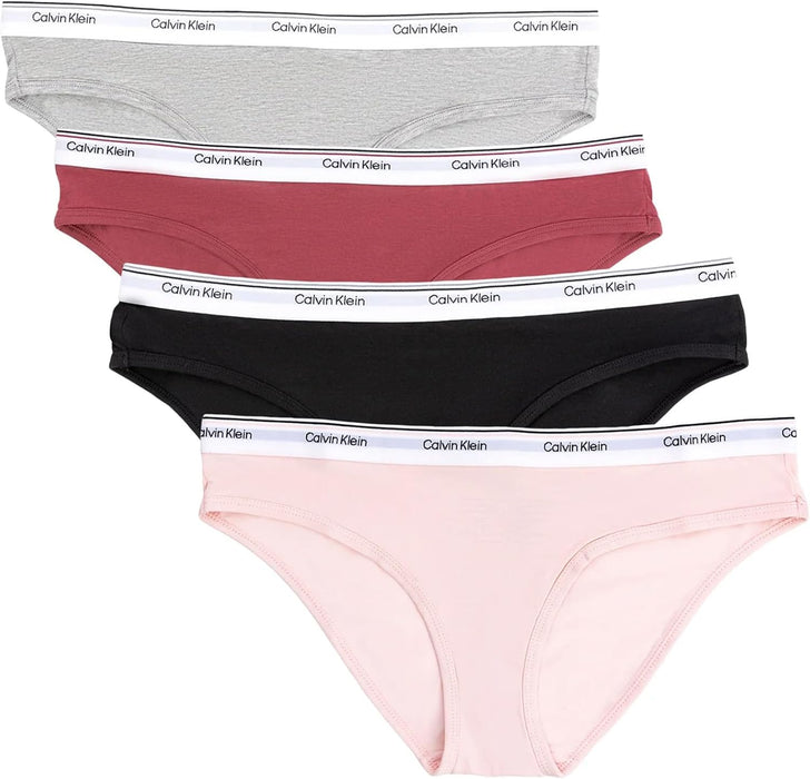 Calvin Klein Womens Bikini Cotton Modal Underwear Pack Of 4