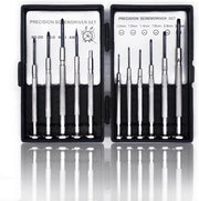 11PCS Mini Screwdriver Set, Small Screwdriver Set with 11 Different Size Flathead and Phillips Screwdrivers, Precision Screwdriver Set for Jewelry, Watch, iPhone, Toys, Computer, Eyeglass Repair - 11PCS