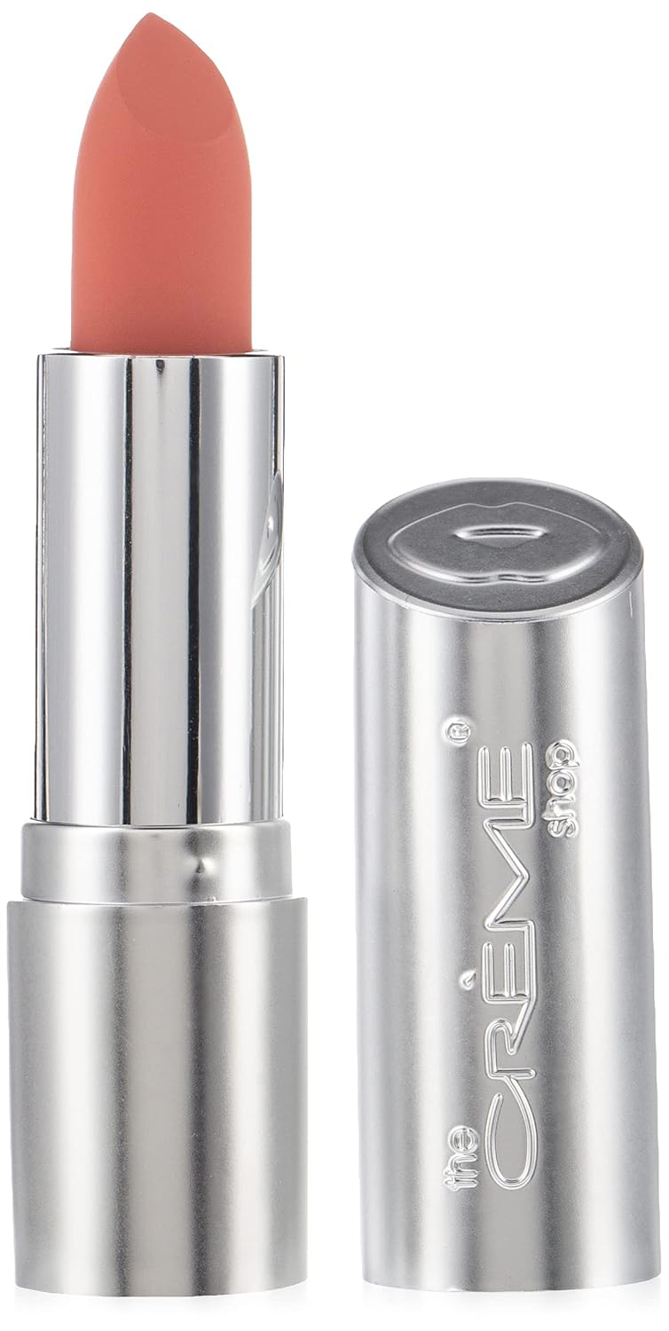 The CrÃ¨me Shop Matte Peachy Nude Lipstick. Long Lasting, No-Crack, Pigmented Cream Formula. Made In Korea.- Velvety Matte, Peachy Keen