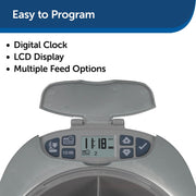 PetSafe 6 Meal Programmable Pet Food Dispenser, Automatic Dog and Cat Feeder ,Blue, (6 Cup/48 Ounce Capacity), 15.7x6.4x9.6 Inch (Pack of 1),PFD00-15956 - 6-Meal Feeder
