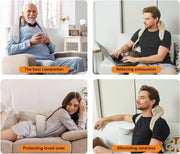 Neck Massager with Heat, Cordless Deep Tissue Kneading Massage Pillow - 3D Shiatsu Shoulder and Back Massager with 2 Heat Levels, Rechargeable Muscle Pain Relief for Home, Office & Car Use