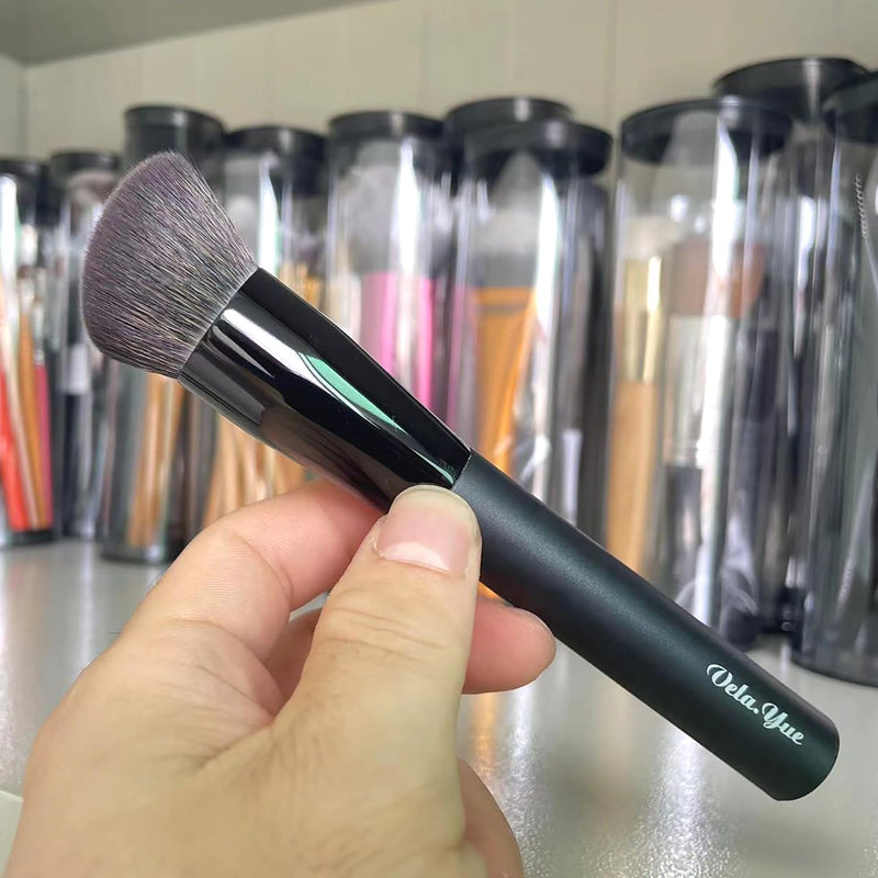 Vela.Yue Liquid Foundation Makeup Brush Rounded Slant Buffing Blending Thick Liquid Creams Beauty Applicator