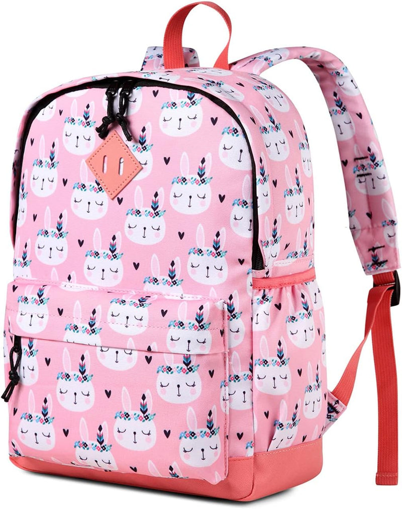 Kids Backpack for Boys, Girls Cute Backpack for School Children's Bookbag - Pink Rabbit