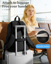 WEPOET Backpack Women Men School Backpack Large with Many Compartments Waterproof Backpack Lightweight for School Backpack Teenager Daypacks Backpack for Boys Girls, A1 black, Rucksack Backpacks
