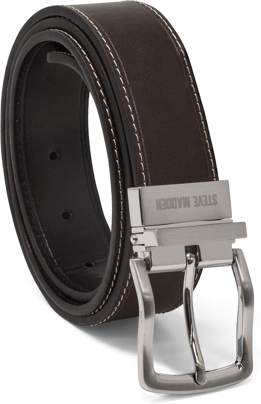 mens Dress Casual Every Day Leather Belt Belt - Brown/Black (Oil Tanned)
