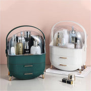 Sulfar Large Cosmetic Makeup Organizer with Drawers and Brush Organizer, Dust Water Proof Cosmetics Storage Display Case, Suitable for Bathroom Countertop and Bedroom Vanity Dresser