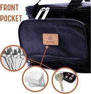 Waterproof Hot & Cold Food, Cooler for Work/School/Travel, Leak-Proof Thermal Insulated Lunch Bag (Black), 6L