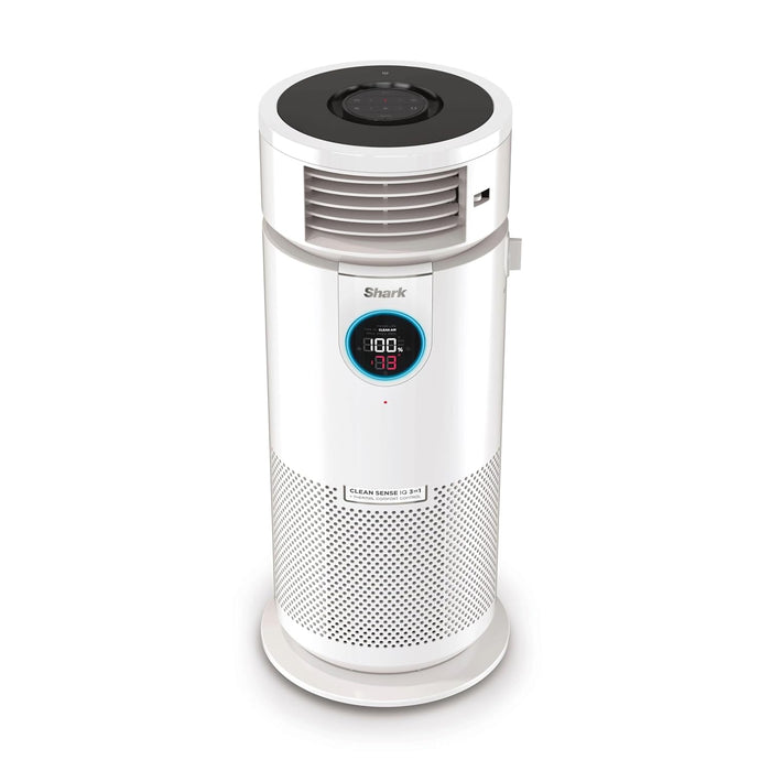 Shark 3-in-1 Clean Sense Air Purifier, Heater & Fan, HEPA Filter, 500 Sq Ft, Oscillating, Captures 99.98% of Particles for Clean Air, Dust, Smoke & Allergens, White, HC450