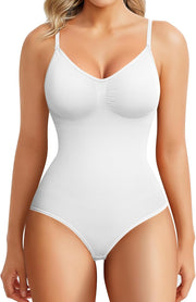 Women Brabic Bodysuit Shapewear for Women Tummy Control shapewear bodysuit - White Brief