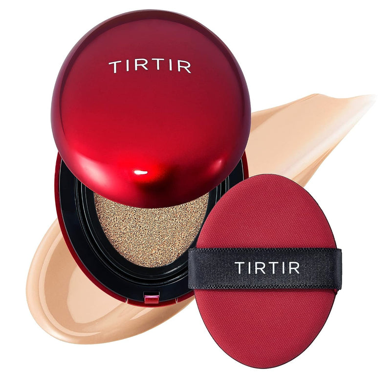 TIRTIR Mask Fit Red Cushion Foundation | Japan's No.1 Choice for Glass skin, Long-Lasting, Lightweight, Buildable Coverage, Semi-Matte (23N Sand, 0.63 Fl Oz (Pack of 1))