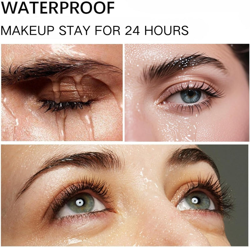 3 PCS Clear Lash Mascara,Vitamin E Nourish Waterproof Clear Mascara for Eyelashes, Long Lasting Lash Primer,Defines Lashes, Primer & Top Coat for Sensitive Eyes