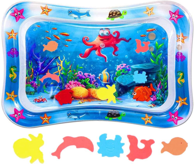 BabaBub Tummy Time Mat Inflatable Water Mat Baby Playmat Sensory Toy Early Development Stimulation Growth Activity Play Centre for Infants & Toddlers 3 6 9 Months Newborn Girls Boys