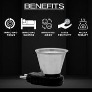 SIGNAMIO® 2 Pcs Kapoor Dani Electrical Camphor Diffuser Burner Set Oil Diffuser for Home, Featuring a bakhoor Burner and Electric dhup dani for Pooja Room