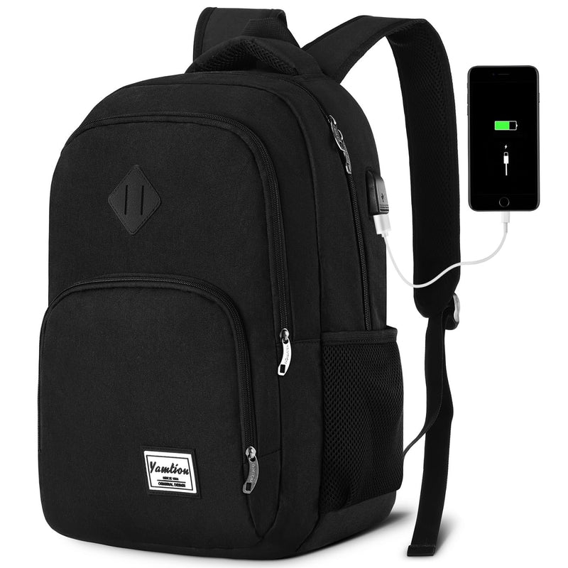 YAMTION 17.3 Inch Large Backpack for Men and Women,School Backpack for Teenager,Travel Laptop Bookbag with USB Charging port for Business Work College Travel Trip