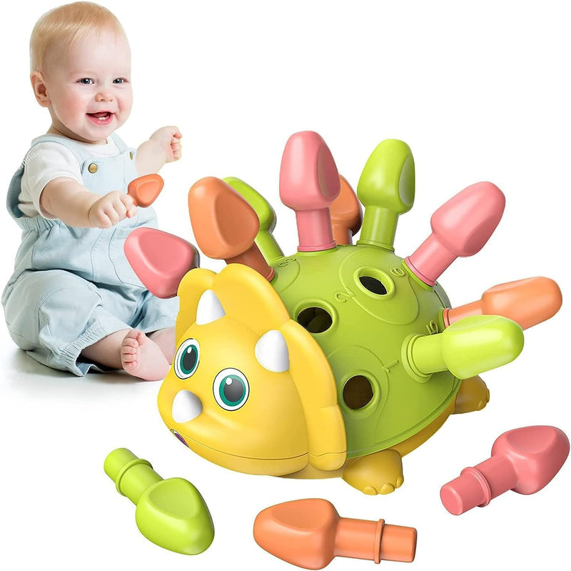 BABYG Baby Sorting Toys for Gift for 6 9 12 18 Months 1 2 3 Year Old Boys Girls, Hedgehog Fine Dinosaur Toys for Baby Counting Toys Kids One Two Year Old