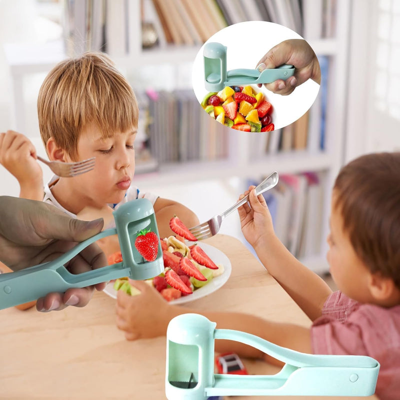 BIGTHREE Quarter Fruit Slicer Tool, Stainless Steel Grape Cutter, Grape Slicer for Baby, Grapes, Cherry, Tomato, Strawberry Cutter for Vegetable Fruit Salad Cake Decoration Kitchen Gadget