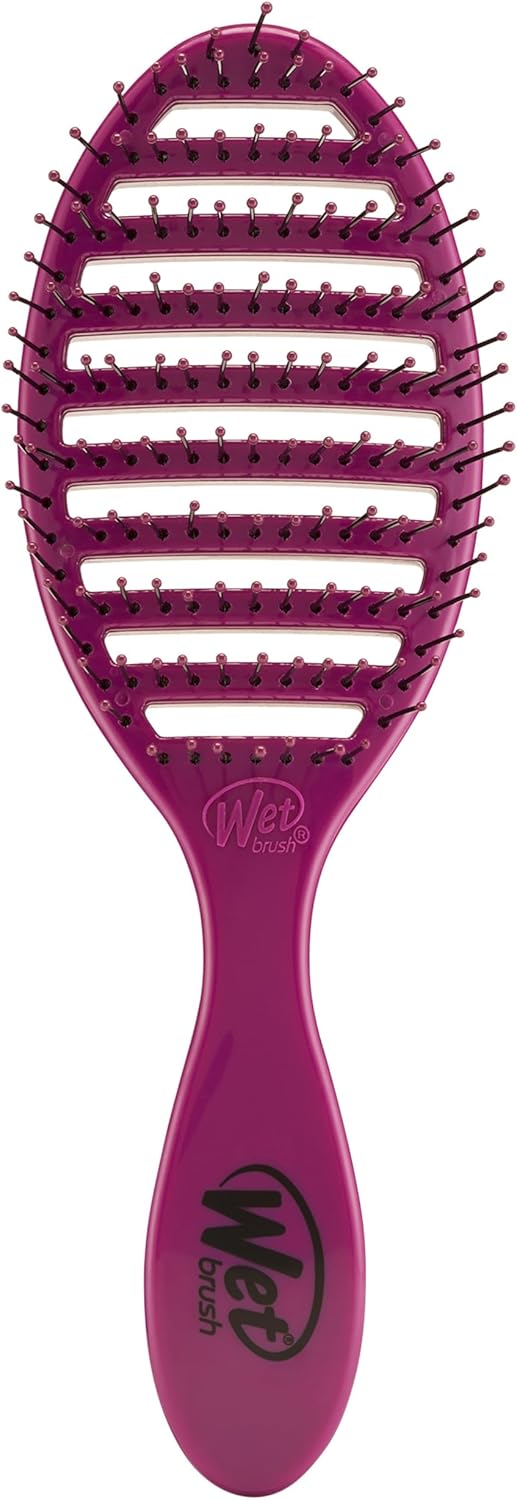 Wet Brush Speed Dry Hair Brush - Color Wash, Watermark - Vented Design and Ultra Soft HeatFlex Bristles Are Blow Dry Safe With Ergonomic Handle Manages Tangle and Uncontrollable Hair - Pain-Free