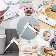 Azonee Warm Water Bidet Sprayer Faucet for Toilet with Hot and Cold Brass Rough-in Valve, Stainless Steel Square Handheld Bidet Attachment Set for Feminine, Pets and Baby Diaper Washing