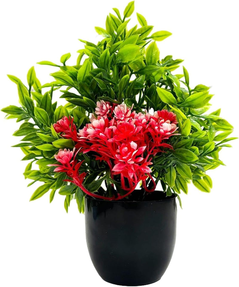 Dekorly Artificial Potted Plants, 8 Pack Artificial Plastic Eucalyptus Plants Small Indoor Potted Houseplants, Small Faux Plants for Home Decor Bathroom Office Farmhouse (Set 0F 8)
