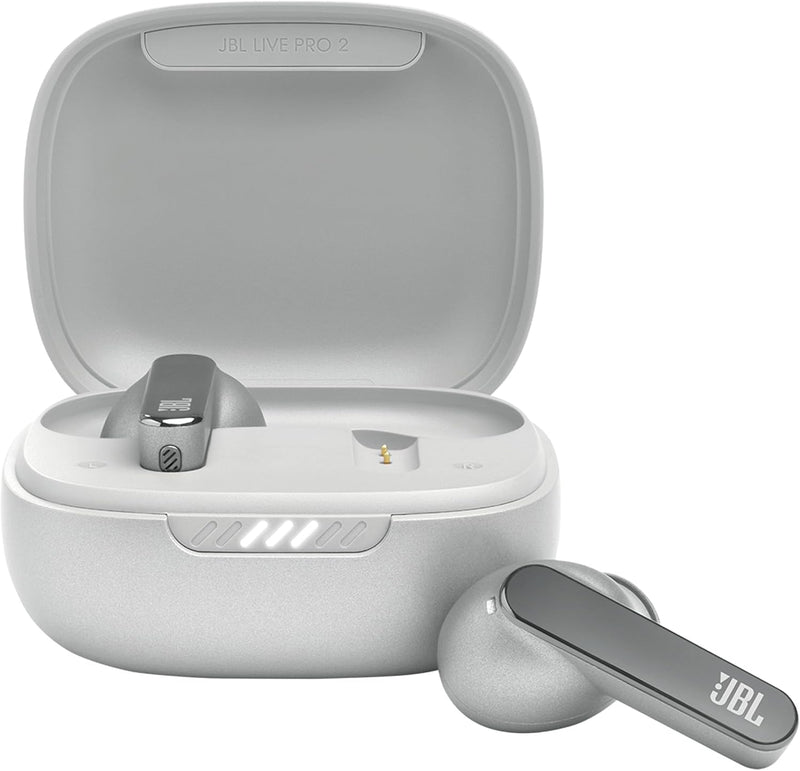 JBL Live Pro 2 True Wireless Noise Cancelling Earbuds, JBL Signature Sound, Smart Ambient, 40H Battery, 6 Microphones, Oval Tube, Multi-Point Connection, IPX5 Water Resistant - Black, JBLLIVEPRO2BLK