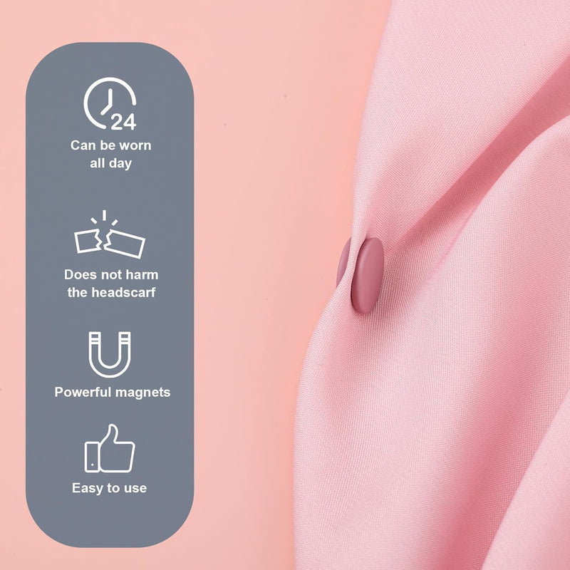 Pack of 8 Hijab Magnetic Pins, 1.4 cm, Versatile Hijab Magnetic Pins, Hijab Magnets, Without Hooks, Strong Magnetic Hijab Pins, Needle-less Brooch for Women, Clothing