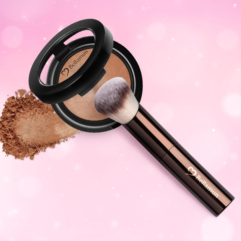 Bellamun Professional Makeup Brushes | Vegan & Cruelty-Free | High-Performance Tools for Foundation, Blush, Bronzer, Contour, Concealer & Powder Application (Dual Tip Pro Makeup Brush)