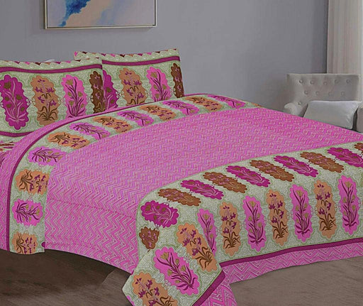 SUFAYA FAB Printed Indian Sanganer Cotton Premium Big Size Bedsheets for Modern Look(108x108) inches,Pillow (17x27) inches