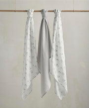 Mamas & Papas 3 Pack Muslin Squares Large, Elephant