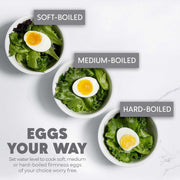 Smart Egg Boiler Original, Electric Egg Cooker, Boil Up to 6 Eggs, 200W, Instant Egg Boiler, Stainless Steel, Egg Steamer, Electric Egg Cooker and Steamer