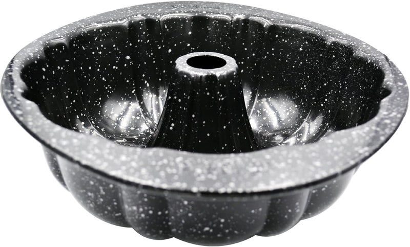 Prestige Granite Stone Springform Cake Round Pan 18 CM Non-Stick Bakeware Carbon Steel Leakproof Baking Tin Black-PR48782 - 10 inch