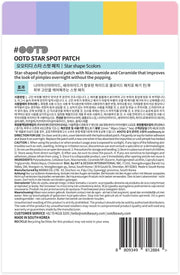 OOTD Star-shaped Hydrocolloid Acne/Pimple patch with 5 Pastel Color/Niacinamide & Ceramide Formula: Hydrocolloid Pimple Patches, Ideal for Blemish Spots (80 Count)
