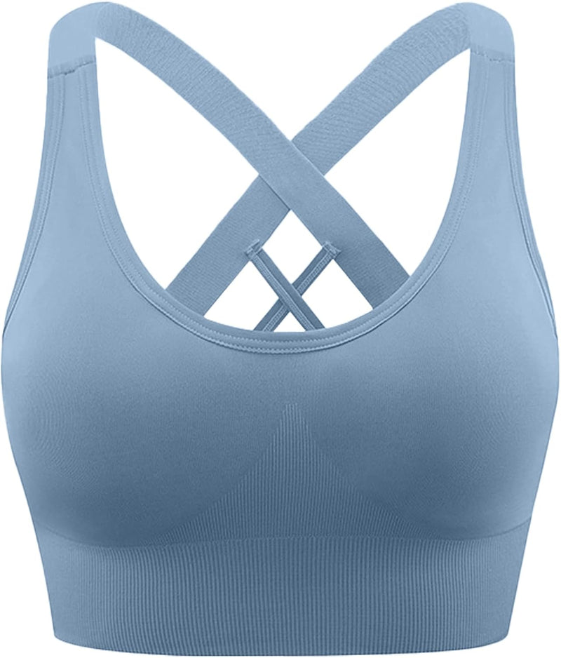 Dress Cici Longline Sports Bra Medium Support, Full Coverage Strappy Back Sports Bra