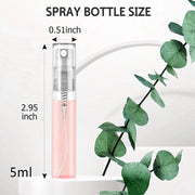 Mini Spray Bottles 105PCS 5ML Clear Glass Perfume Bottles Refillable Fine Mist Spray Bottles Empty Fragrance Scent Sample Spray Containers Cosmetics Make up Atomizer for Cleaning,Travel,Essential Oils - 5ML 105PCS