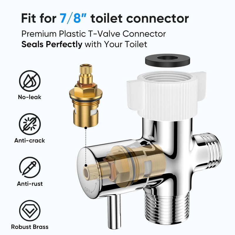 YUSHAY® Hand Held Bidet Sprayer for Toilet, Stainless Steel Handheld Jet Spray Adjustable Water Pressure Control Bidet Sprayer Cloth Bathroom