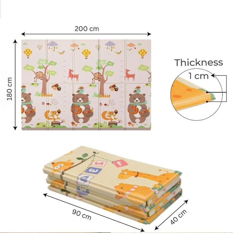 MONAMORE Cute Bear Print Play Mat (200cm X 180cm X 1cm) Playmat Play Babies Extra Thick Crawling Mat Water Proof and Reversible Large Soft for Toddler